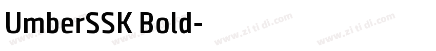 UmberSSK Bold字体转换
